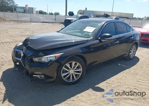 2014 Infiniti Q50 из США, поврежденный, VIN JN1BV7APXEM677624